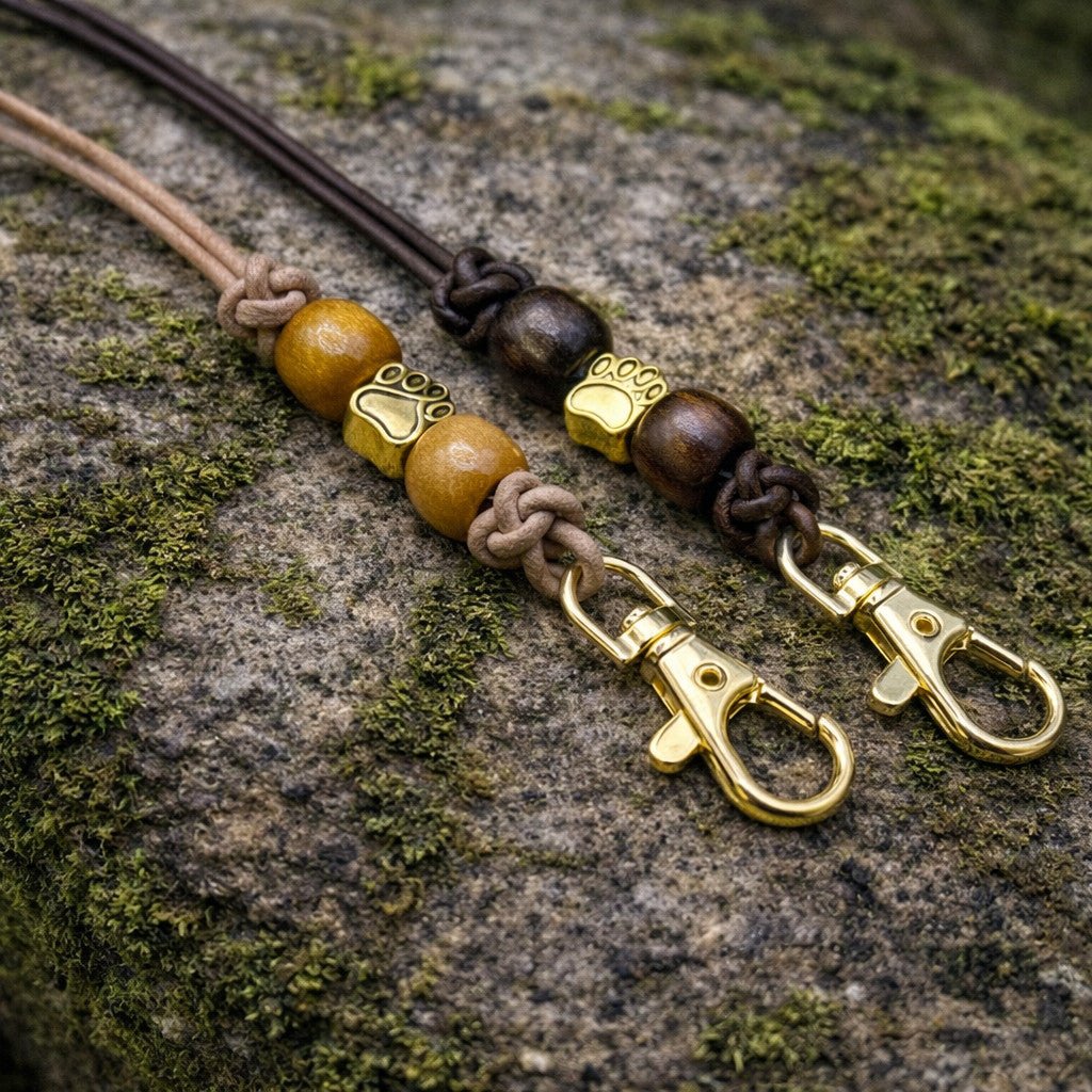 Pfeifenband | aus Leder | Gold - Dinos Pfotenglück