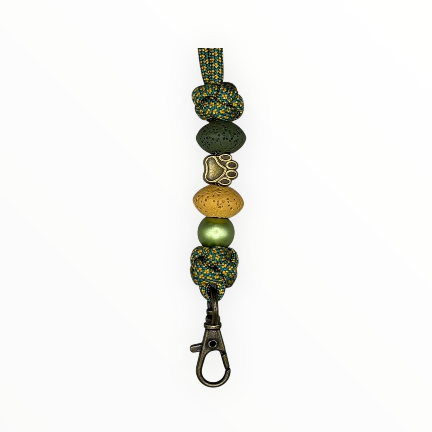 Pfeifenband | aus Paracord | Grün - Gelb - Dinos Pfotenglück