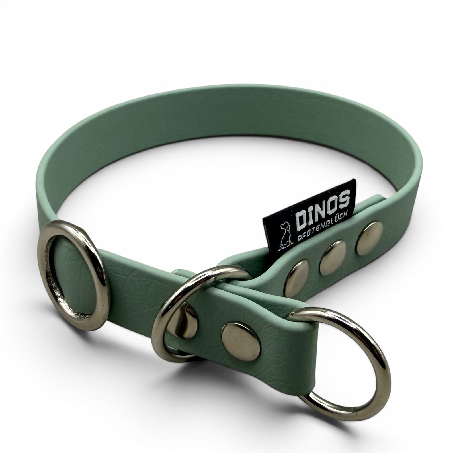 Zugstopp-Halsband 16 mm  sicher & bequem  aus BioThane Material  Dinos  Pfotenglck