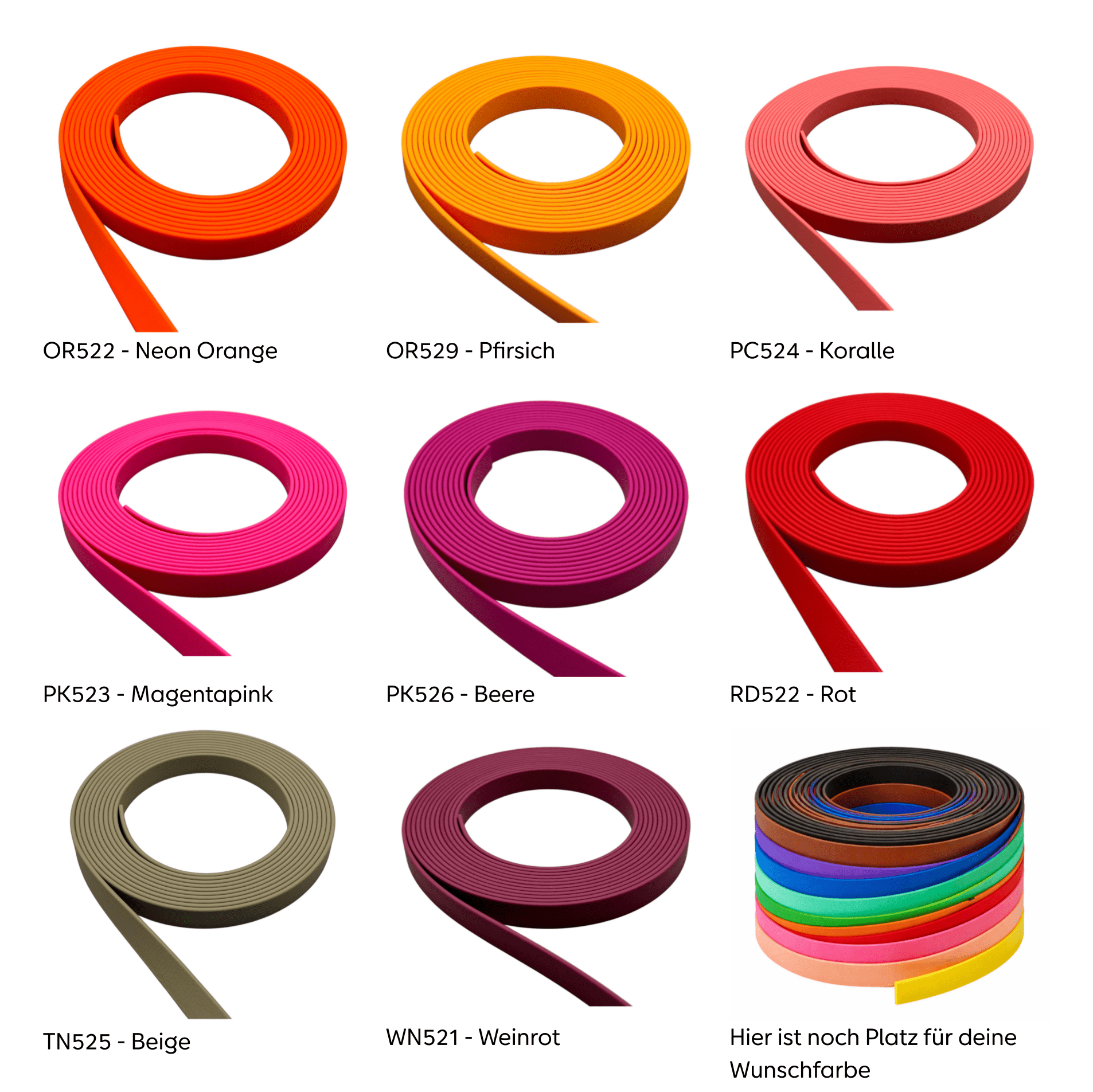 Führleine 13mm | dreifach verstellbar | aus BioThane® - Dinos Pfotenglück