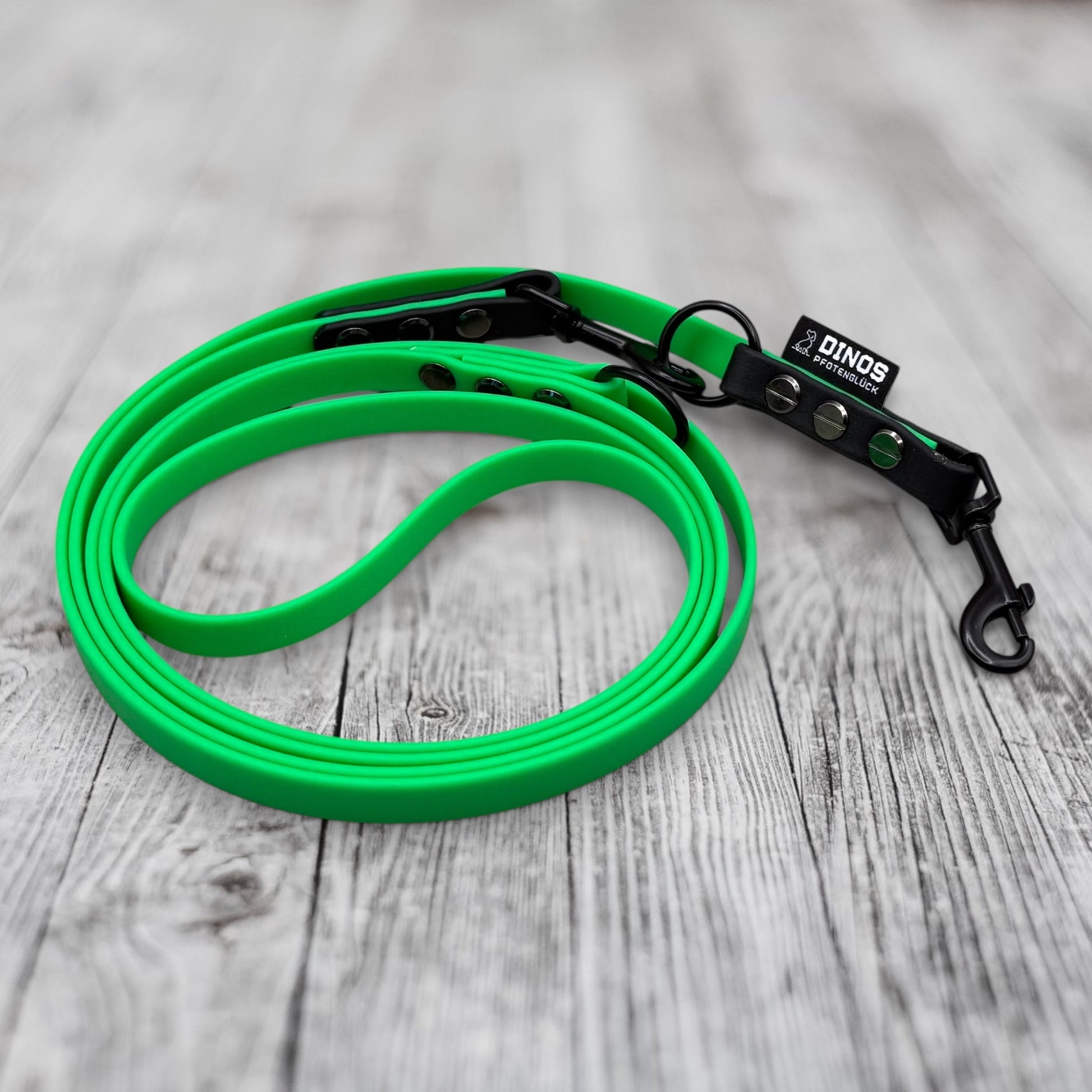 Führleine 13mm | dreifach verstellbar | aus BioThane® - Dinos Pfotenglück