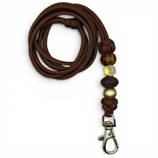 Pfeifenband | aus Paracord | Braun - Gold - Dinos Pfotenglück