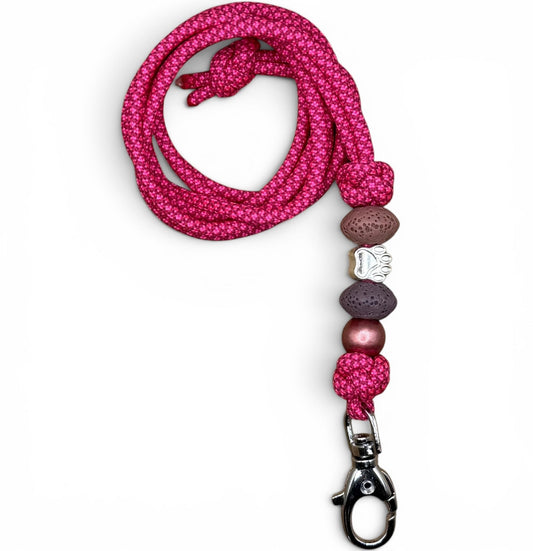 Pfeifenband | aus Paracord | Fuchsia - Ultra Neon Rosa Diamond - Dinos Pfotenglück