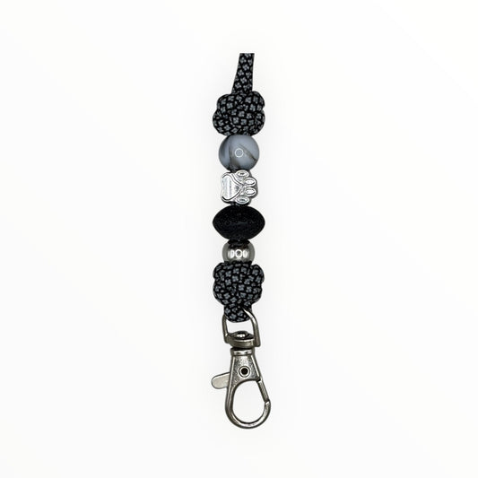 Pfeifenband | aus Paracord | Grau - Schwarz - Dinos Pfotenglück