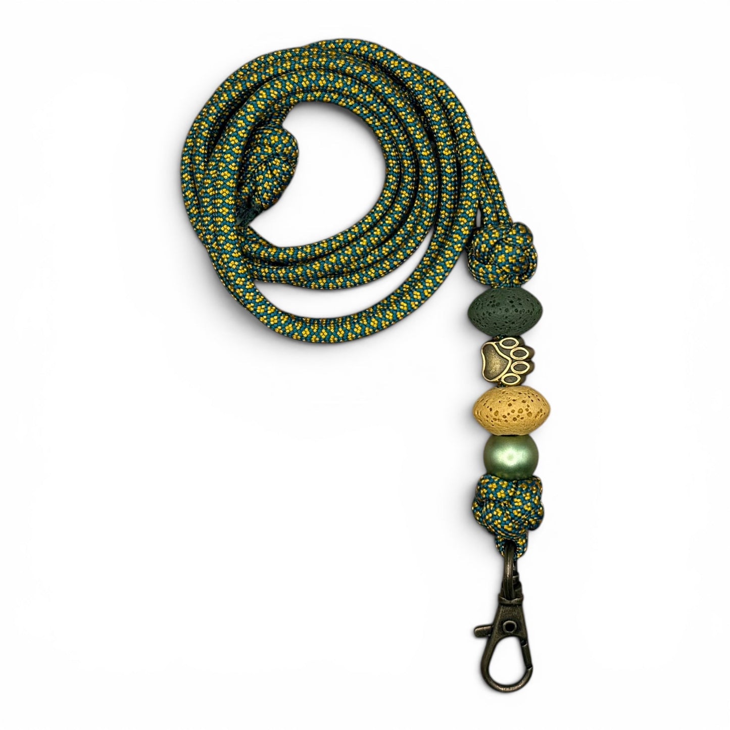 Pfeifenband | aus Paracord | Grün-Gelb - Dinos Pfotenglück