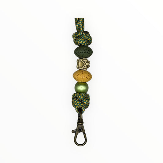 Pfeifenband | aus Paracord | Grün - Gelb - Dinos Pfotenglück