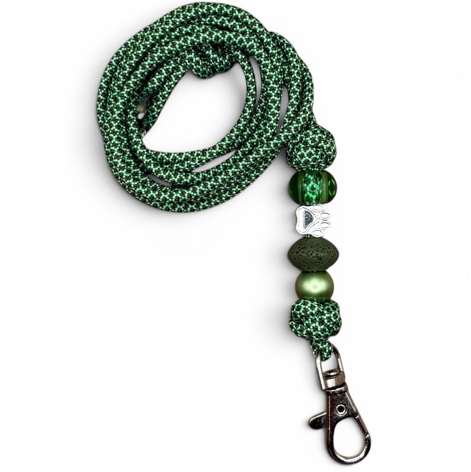 Pfeifenband | aus Paracord | Mint - Olive Drab Diamond - Dinos Pfotenglück