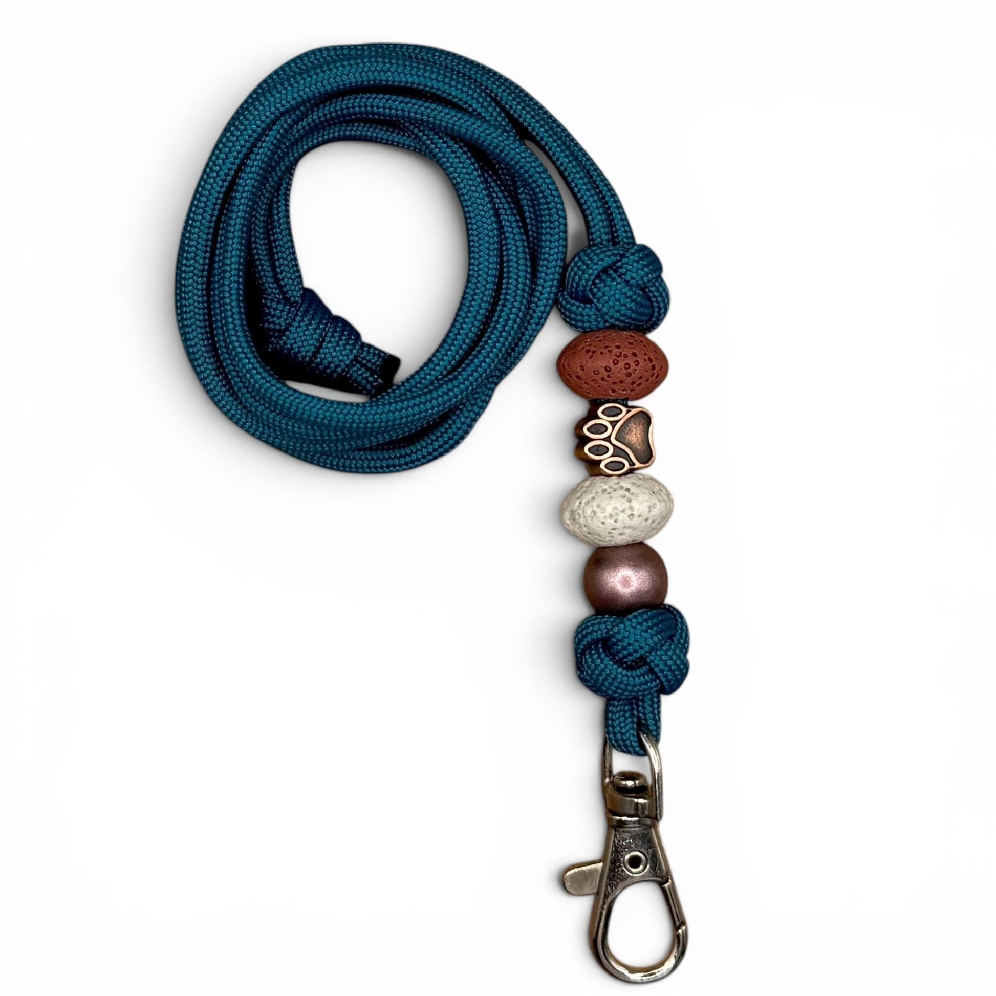 Pfeifenband | aus Paracord | Teal - Dinos Pfotenglück