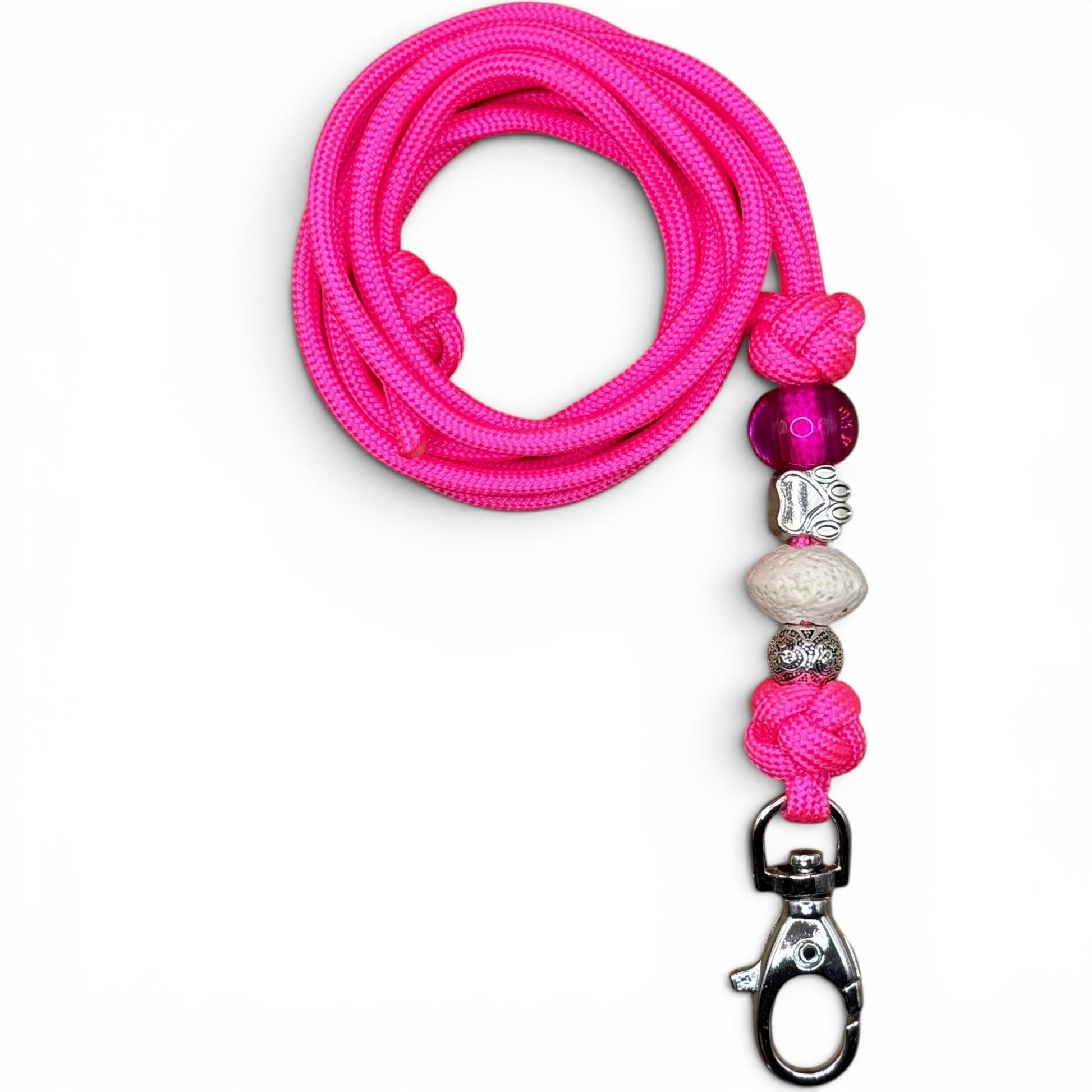 Pfeifenband | aus Paracord | Ultra Neon Rosa - Dinos Pfotenglück