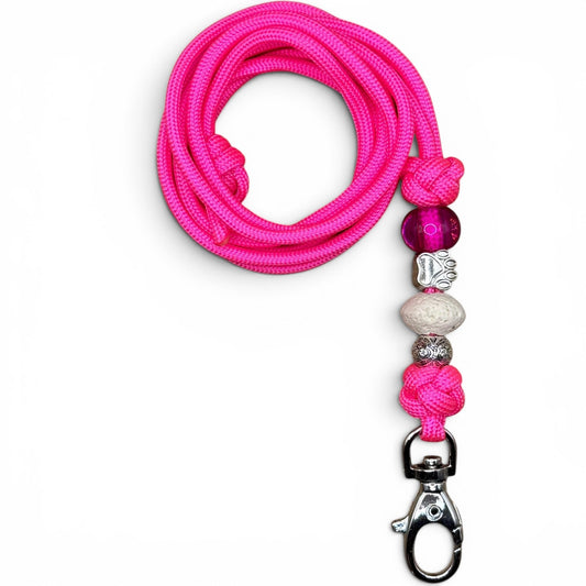 Pfeifenband | aus Paracord | Ultra Neon Rosa - Dinos Pfotenglück